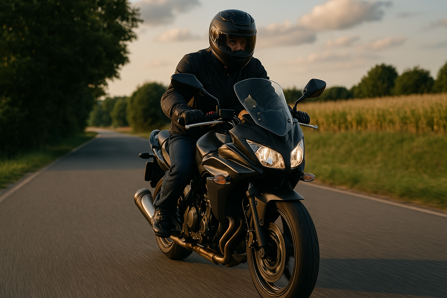 Illustration Premiers kilomètres moto